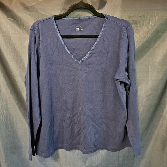 Charter Club Intimates Separates navy long sleeve lounge shirt. Size XL - Picture 1 of 3